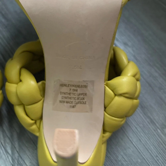 NWT Steve Madden Kenley Heeled Sandal in Citron Sz 7.5 - Picture 8 of 8